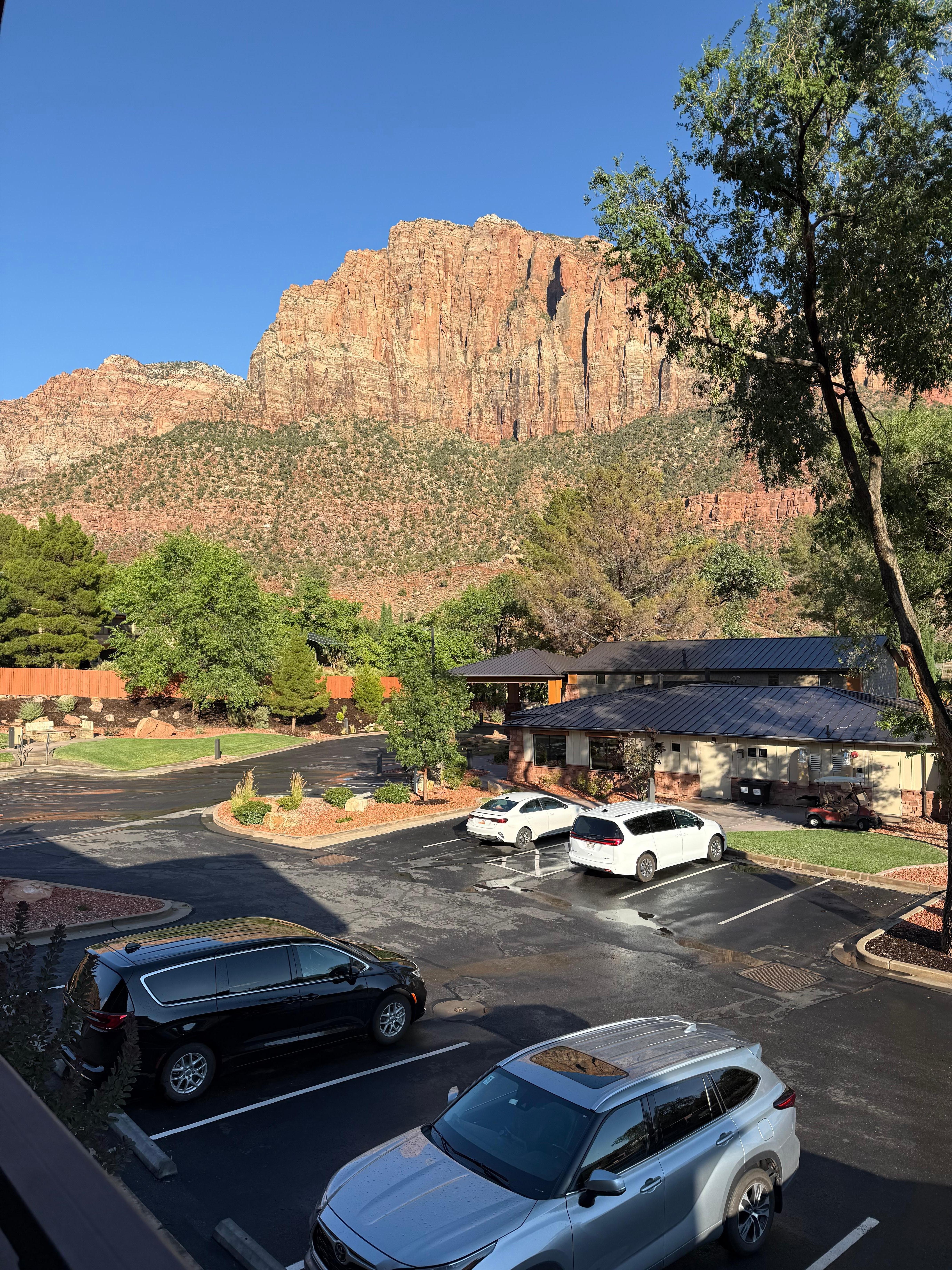 View from hotel balcony 