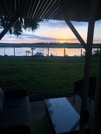 Sunrise looking out back door