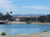 View of back of Inn from walking trail