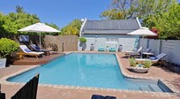 The pool area