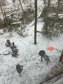View from above overlooking one of the fire pits.