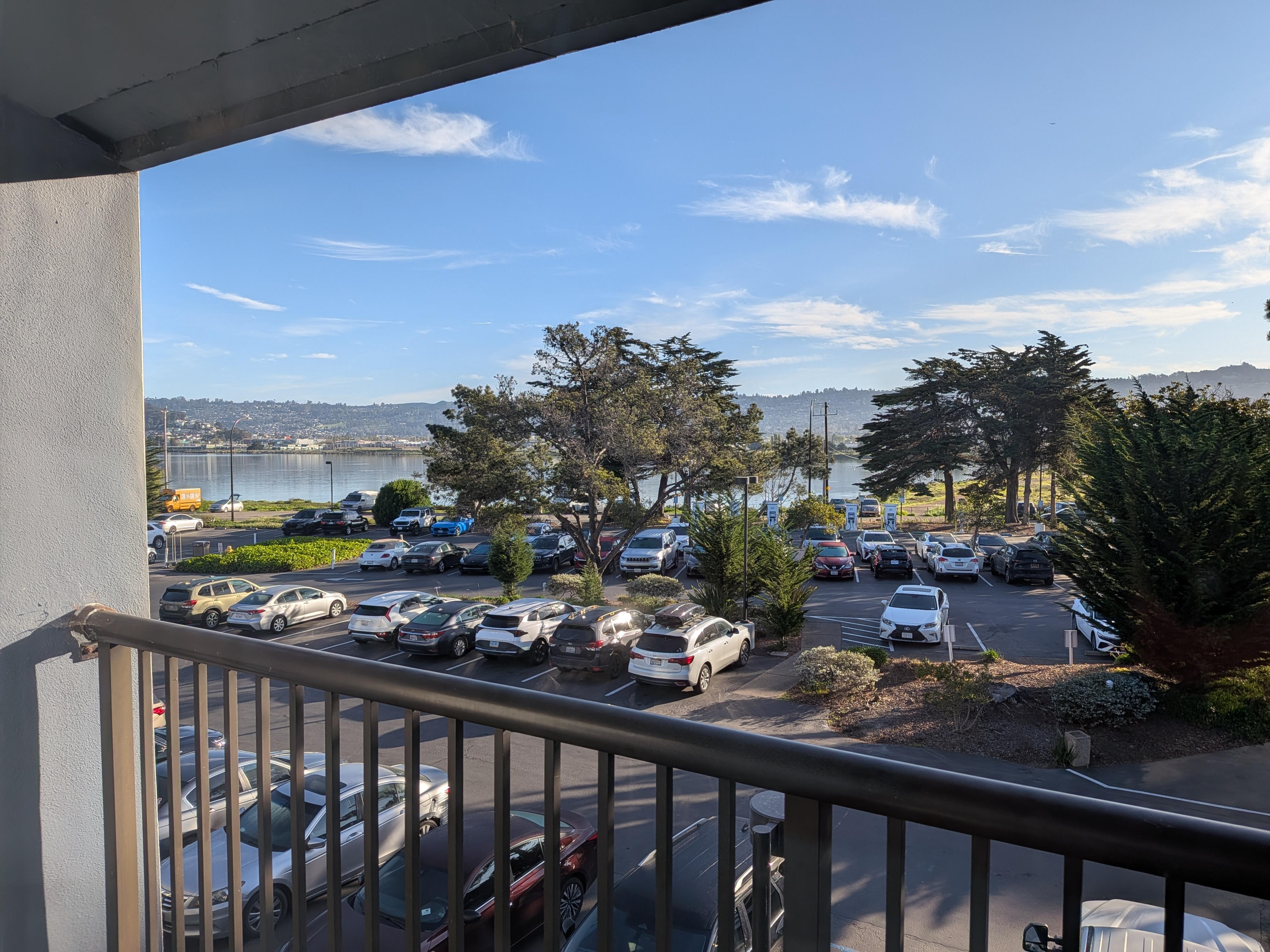 View east from the third floor of building 1