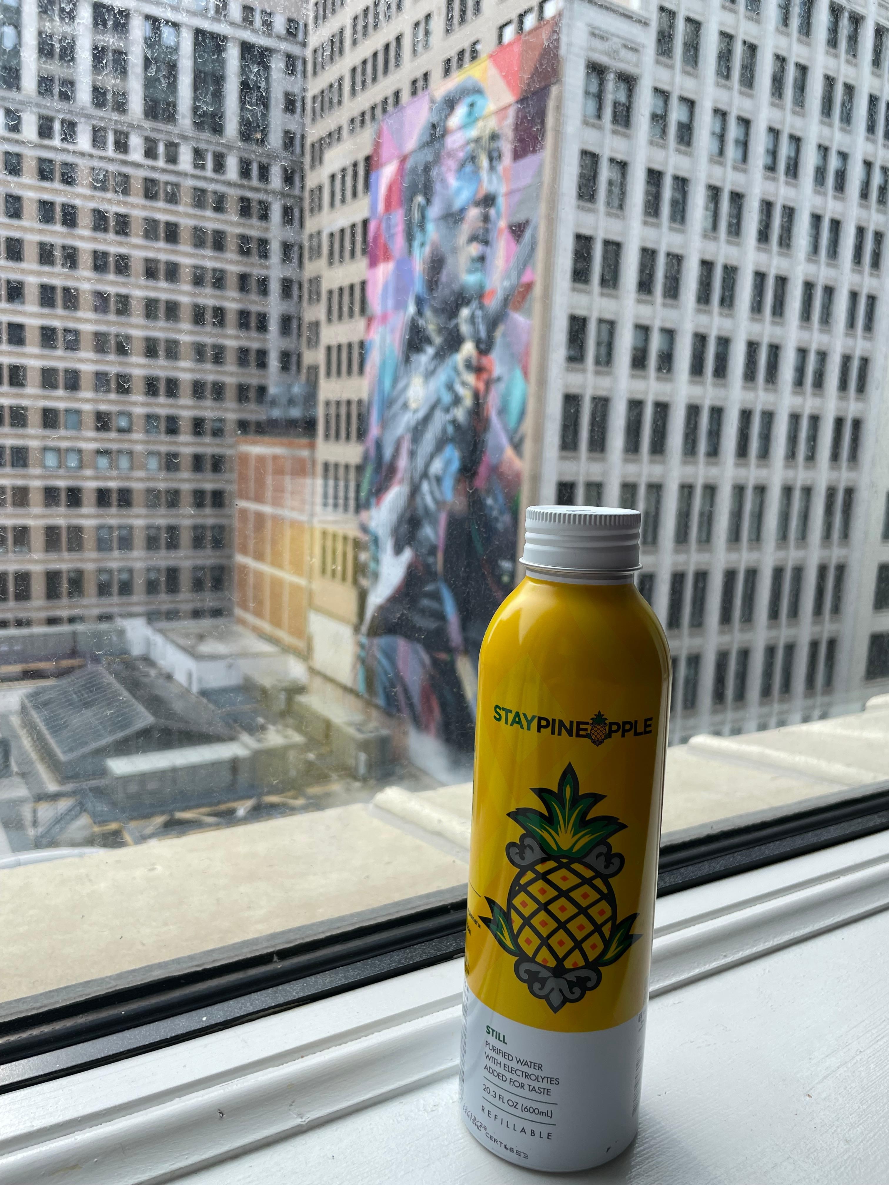Free water bottle and street art