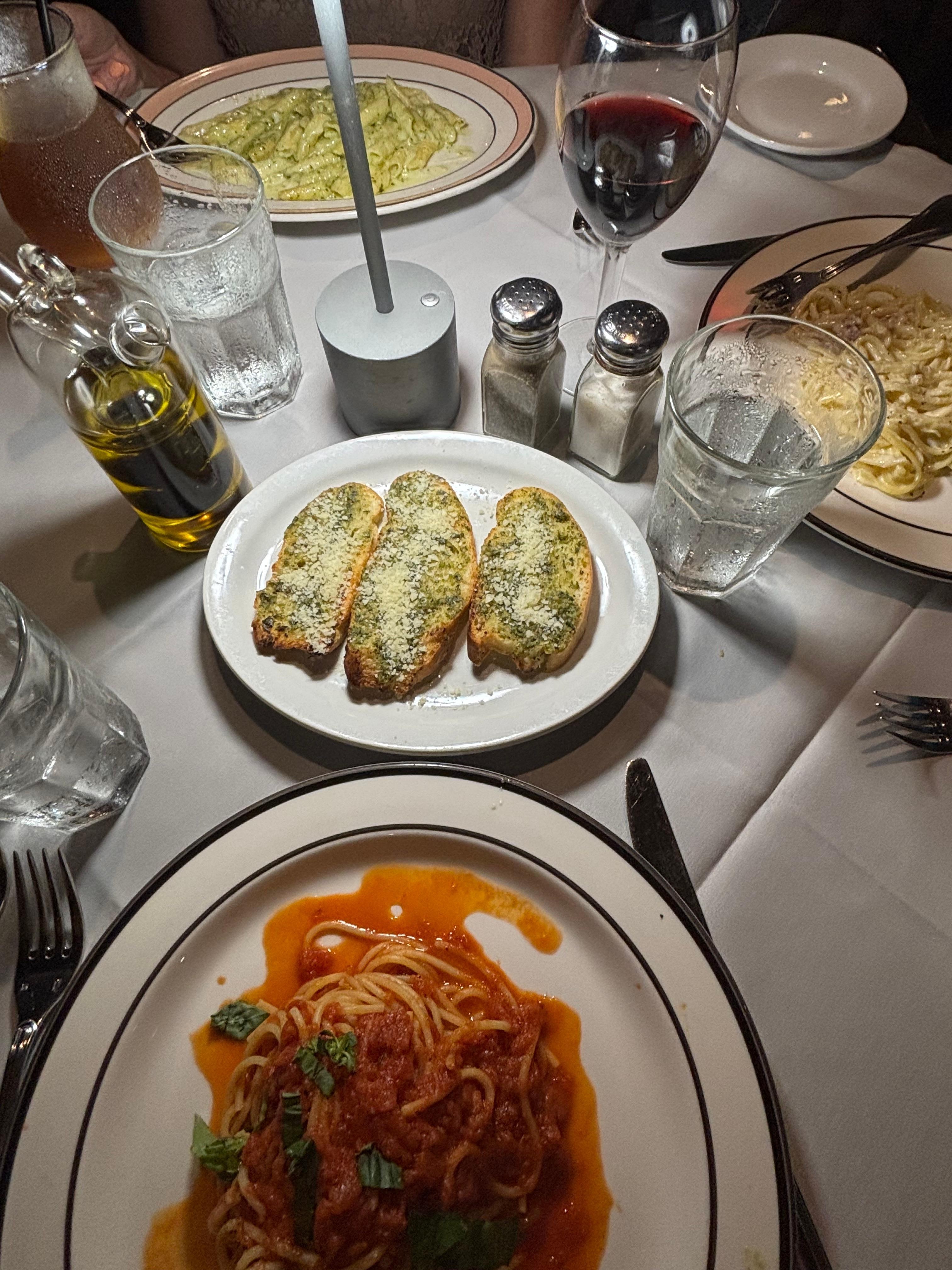 Our dinner at nearby Cafe Portofino.