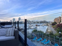 View from outside dining.