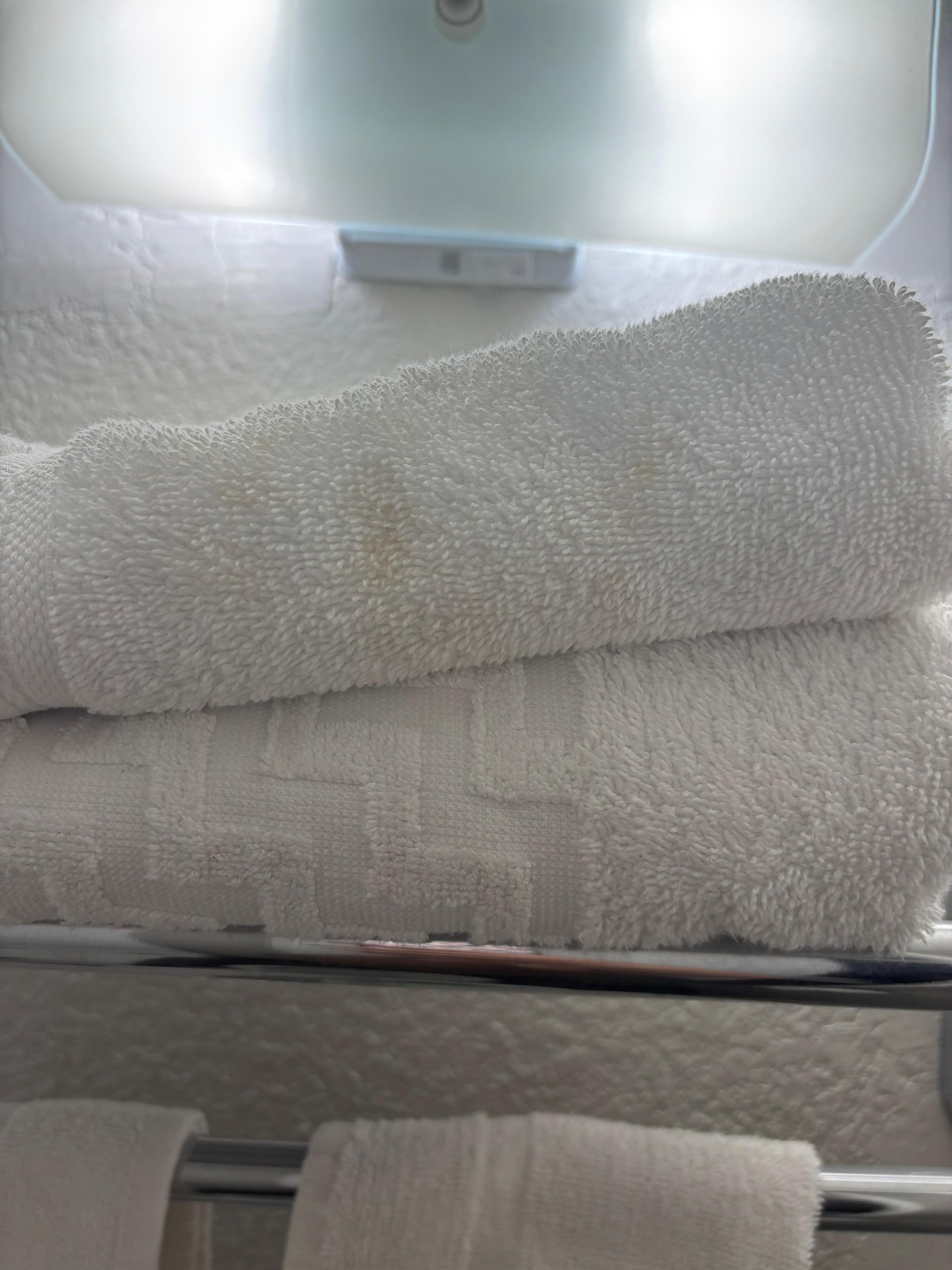 Towel had stains