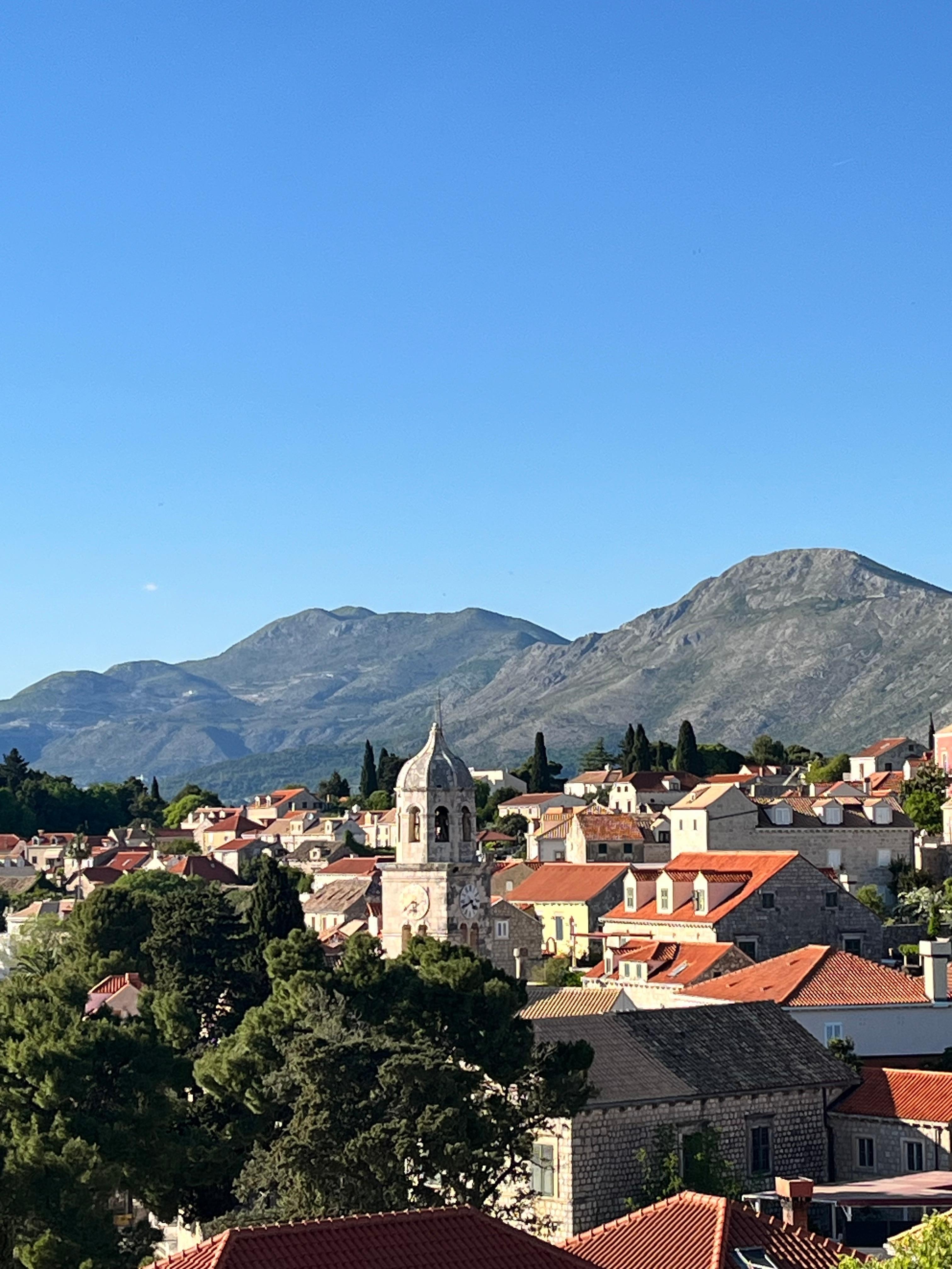 The beautiful living room view! Loved those church bells. 