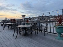 Rooftop view, early evening.