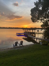 Home is walking distance to lake. Awesome sunsets!