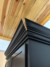 Molding on top of the cabinets coming apart