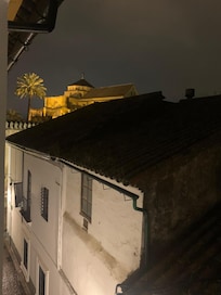View of the Mezquita from our hotel room at night