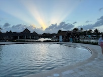 Pools and sunset were incredible. Huge pools.