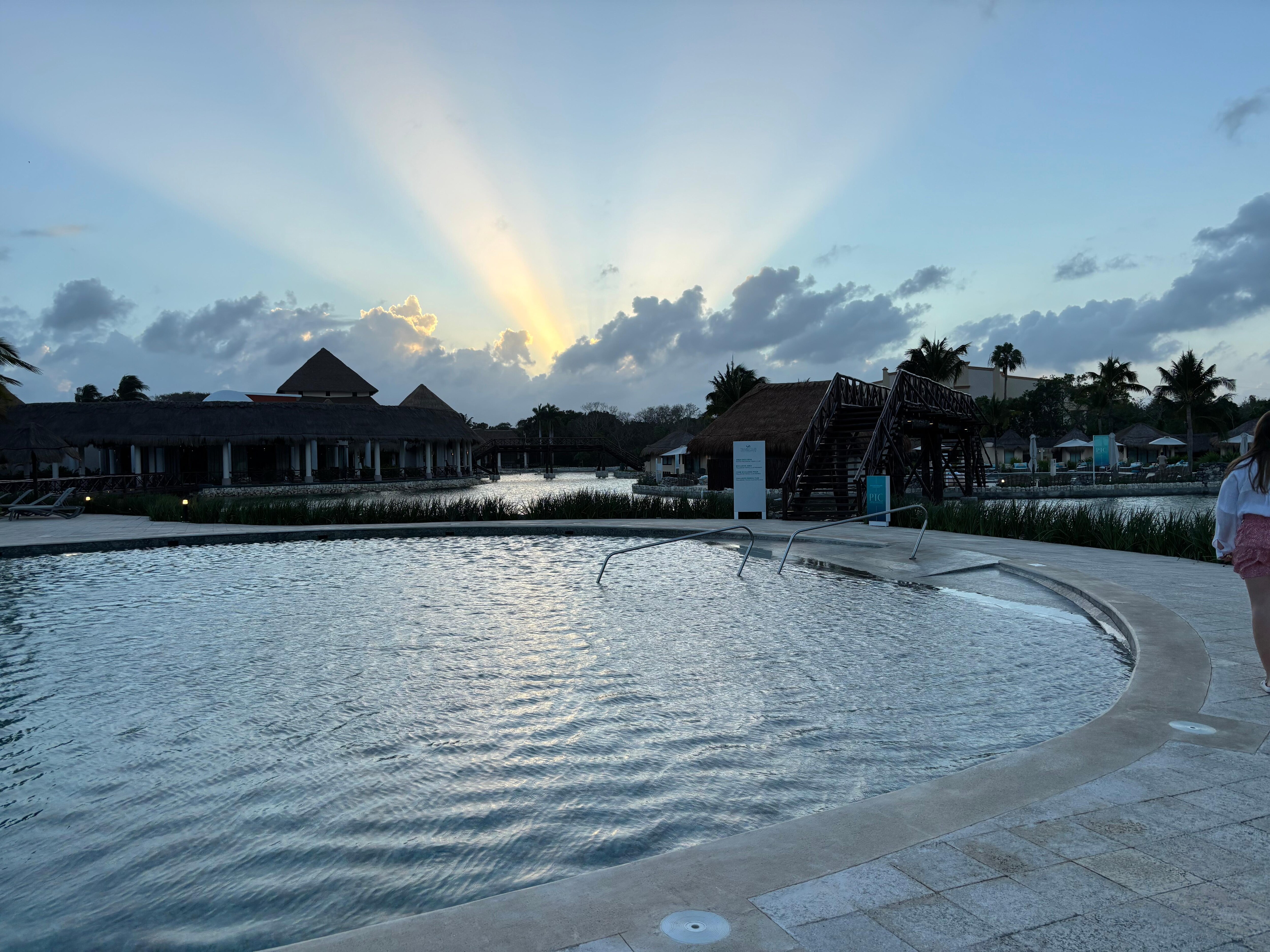 Pools and sunset were incredible. Huge pools.