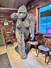 This Sasquatch is at the restaurant in Bever Bend State Park just a ways away from the hotel! So cool!!