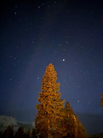 View of the night sky from the hotel