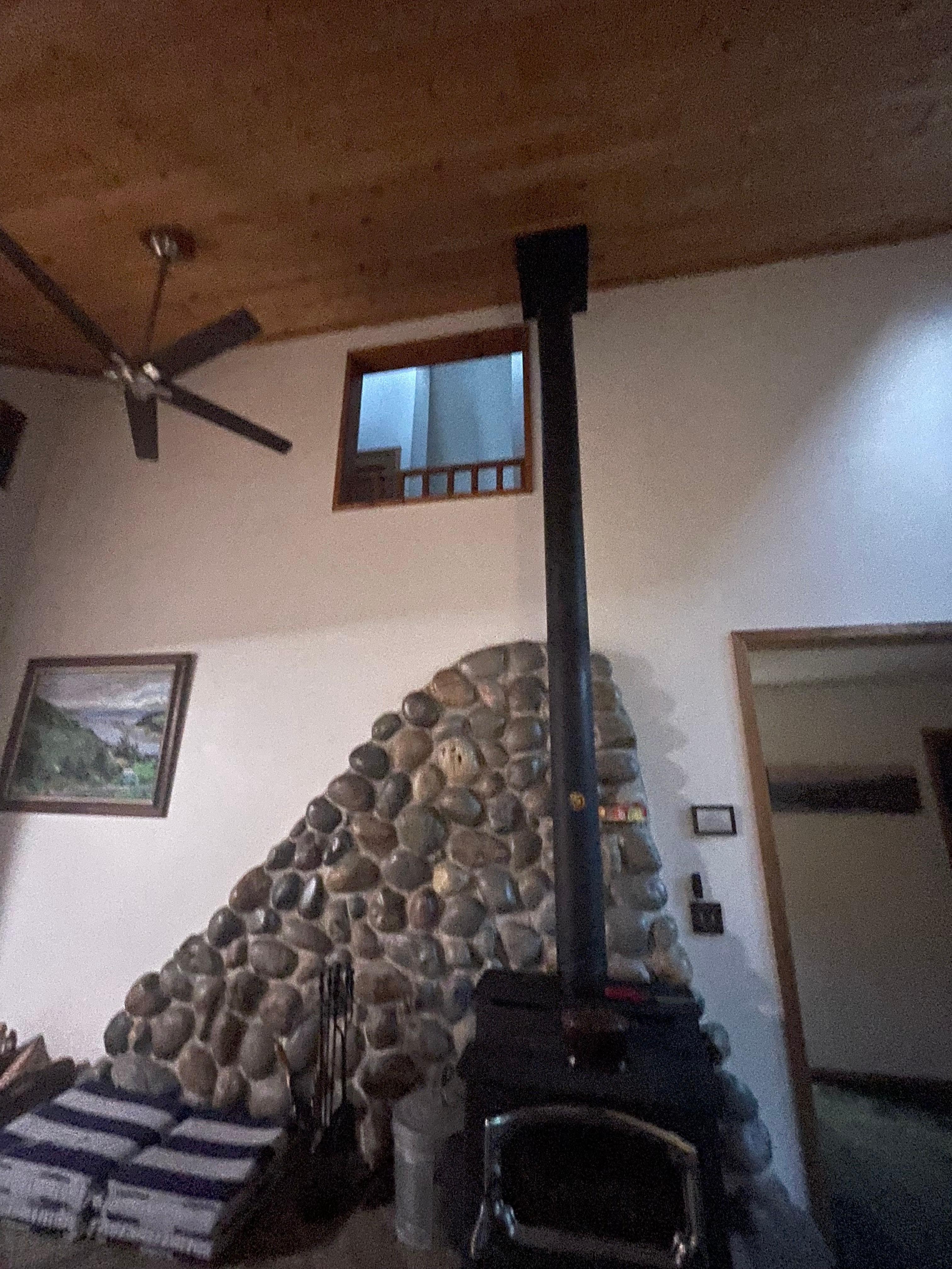 Open window looking down onto the living room. Not safe for young children. 