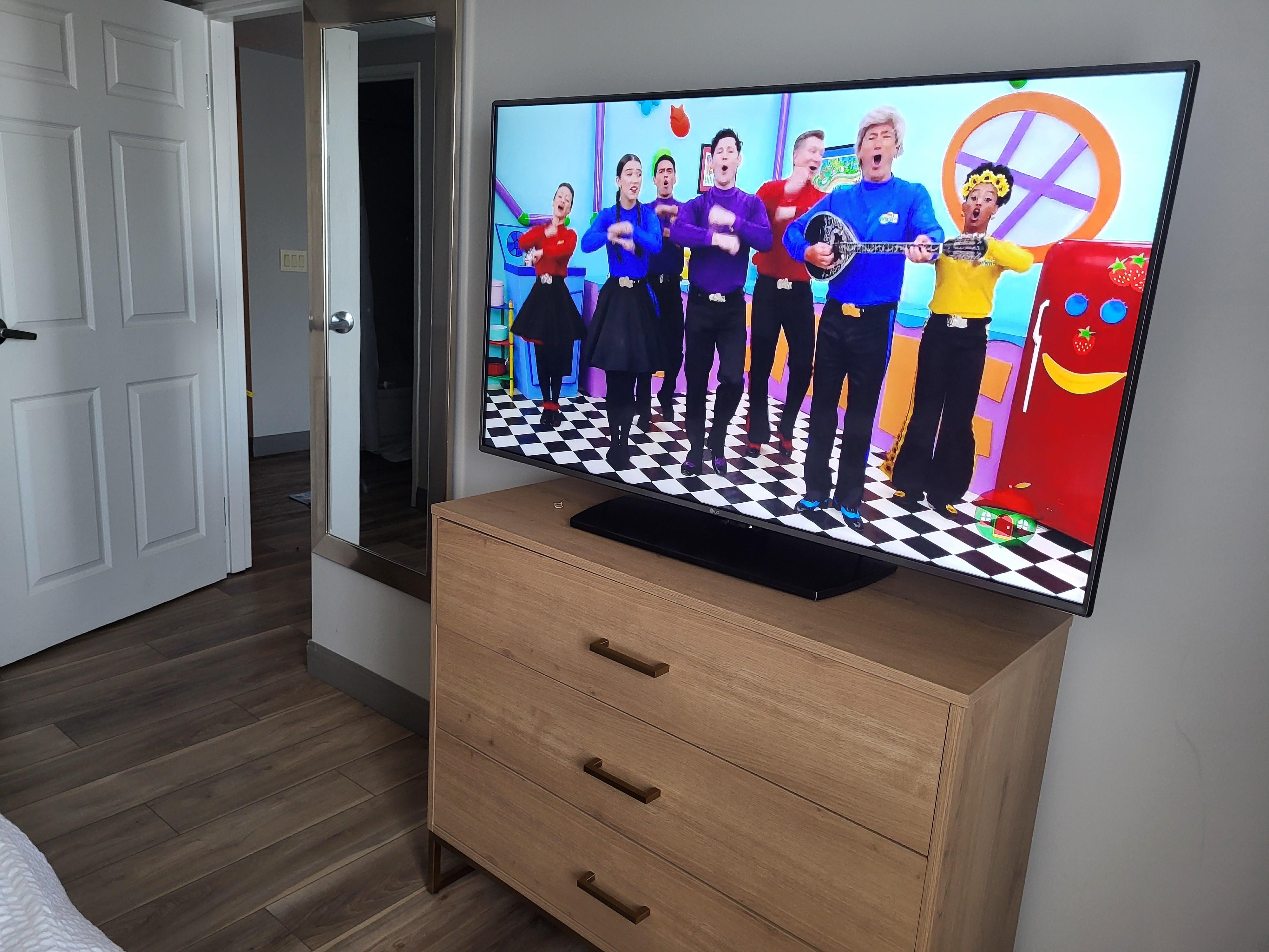 Tv in one of the 2 bedrooms. 