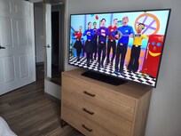 Tv in one of the 2 bedrooms.