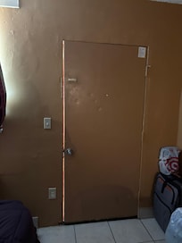 Door had been kicked in so many times it’s barley held clothes