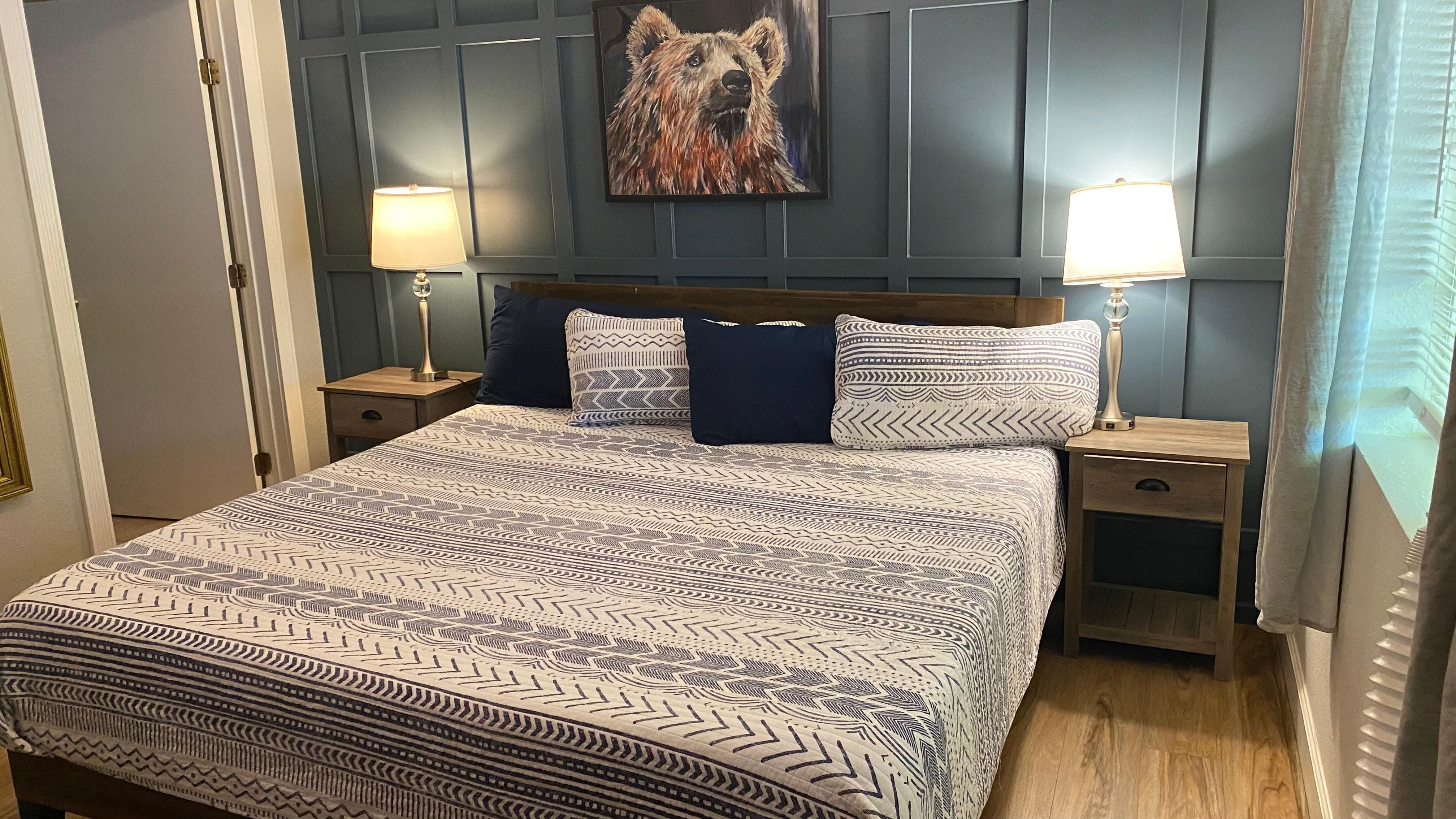 Comfortable large bed