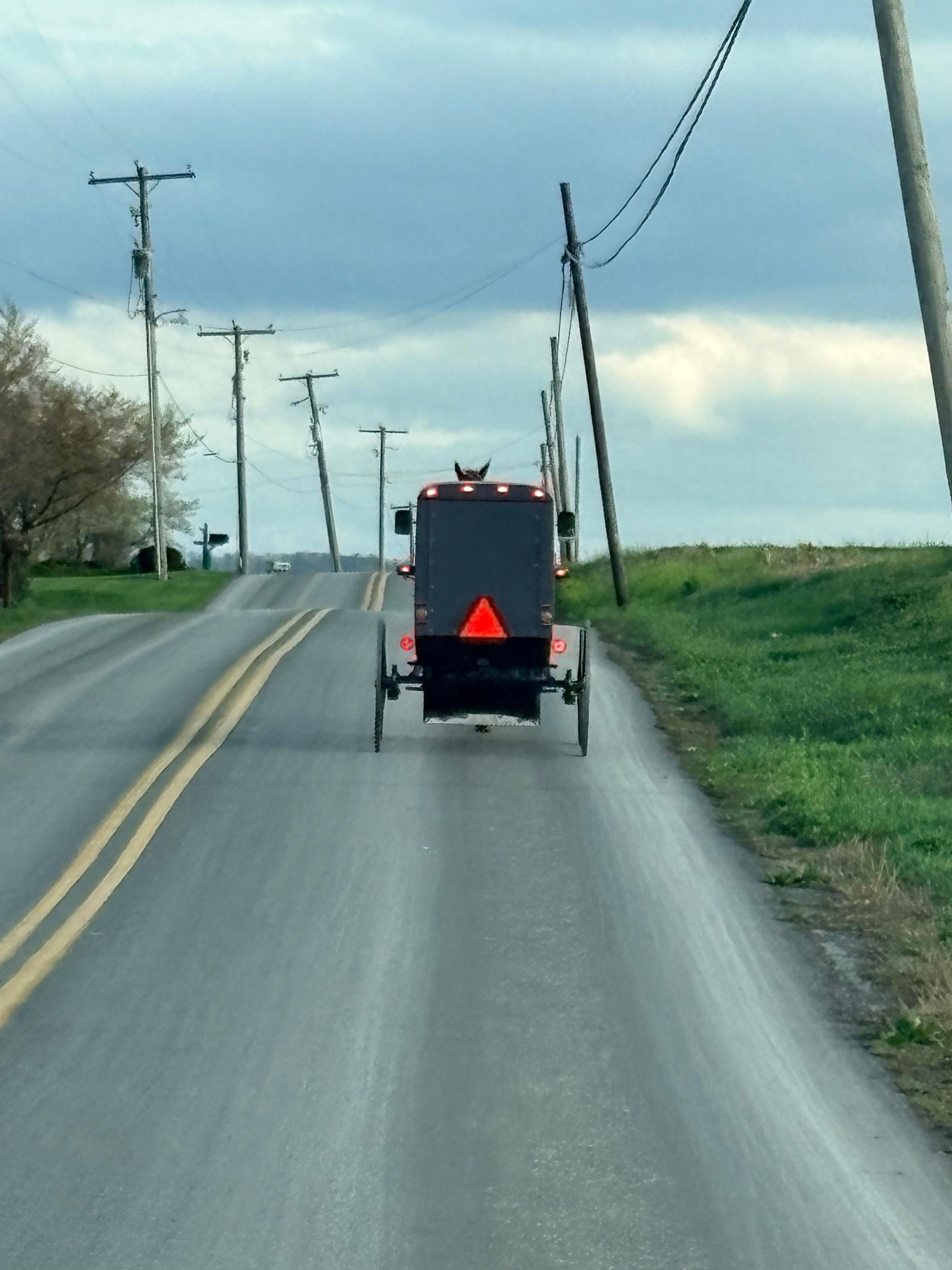 You can see the horses and buggies go by right in front of the house 