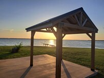 Front porch facing lake