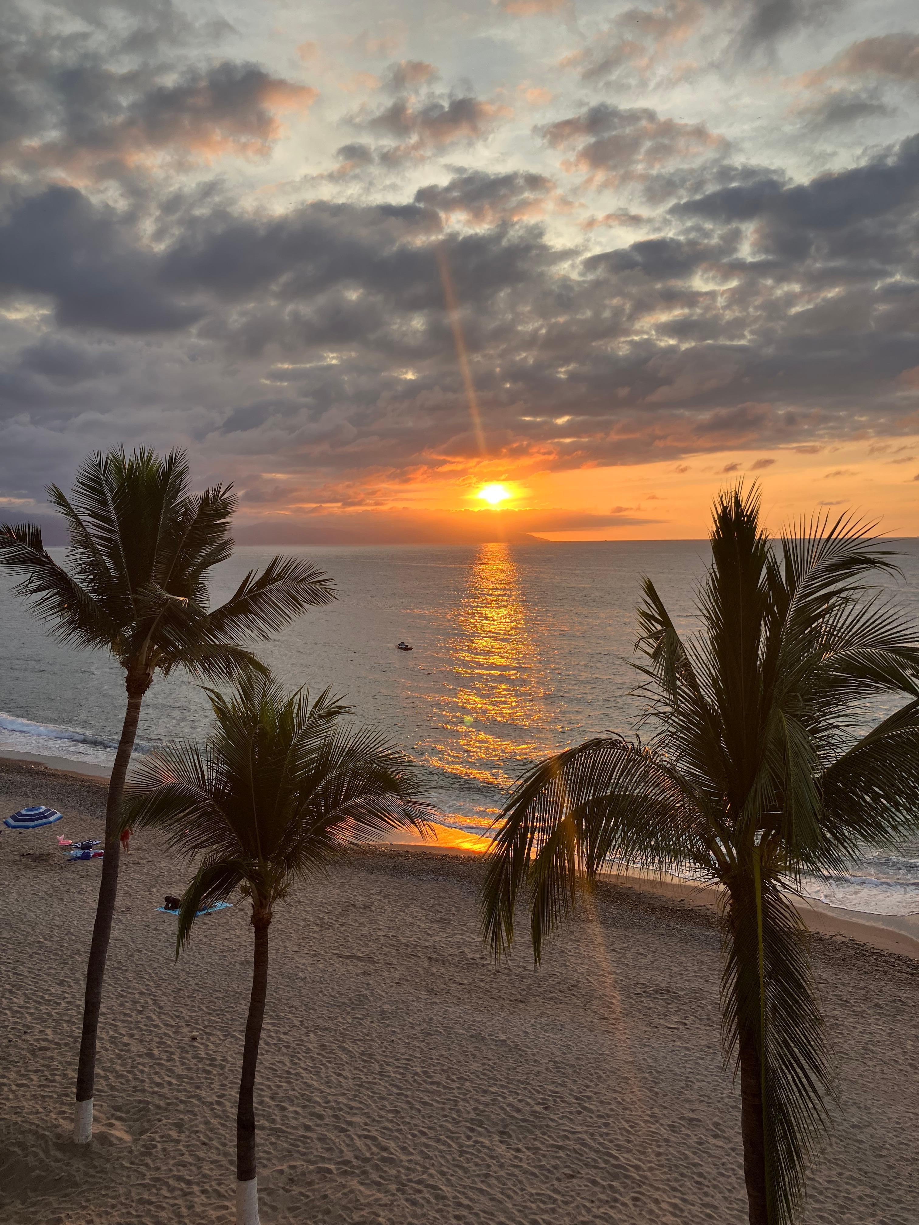 Sunset from the balcony 
