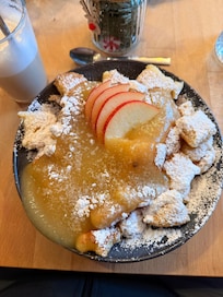 Cafe nearby. The hotel breakfast is NOT worth the price.