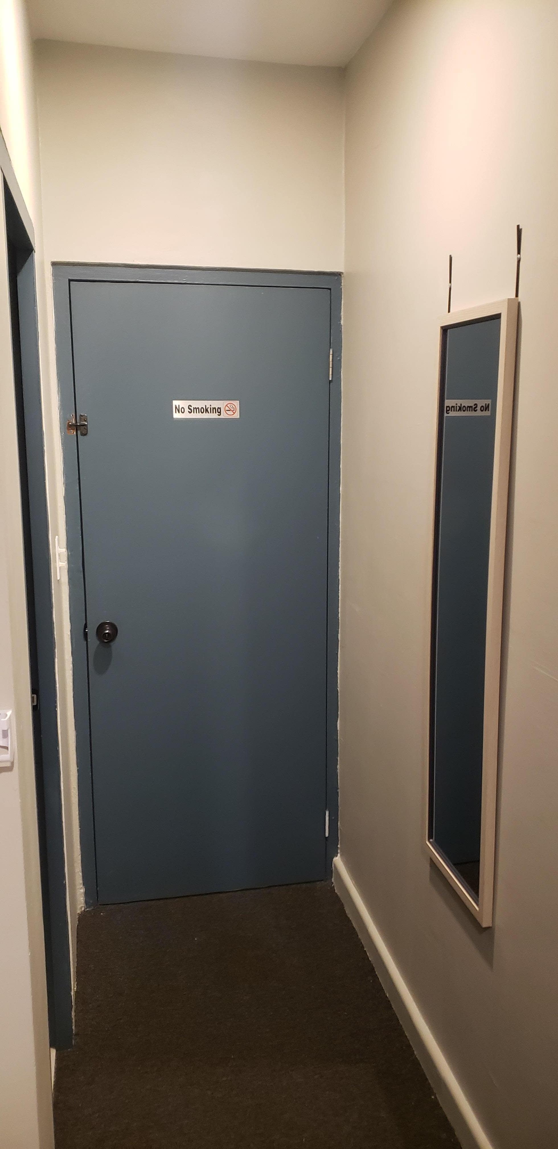 The security latch was broken and maintenance refused to address the problem 