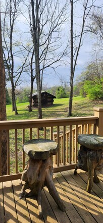 Looking out from the back deck