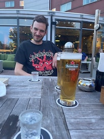 We spent a good amount of time at night on the patio