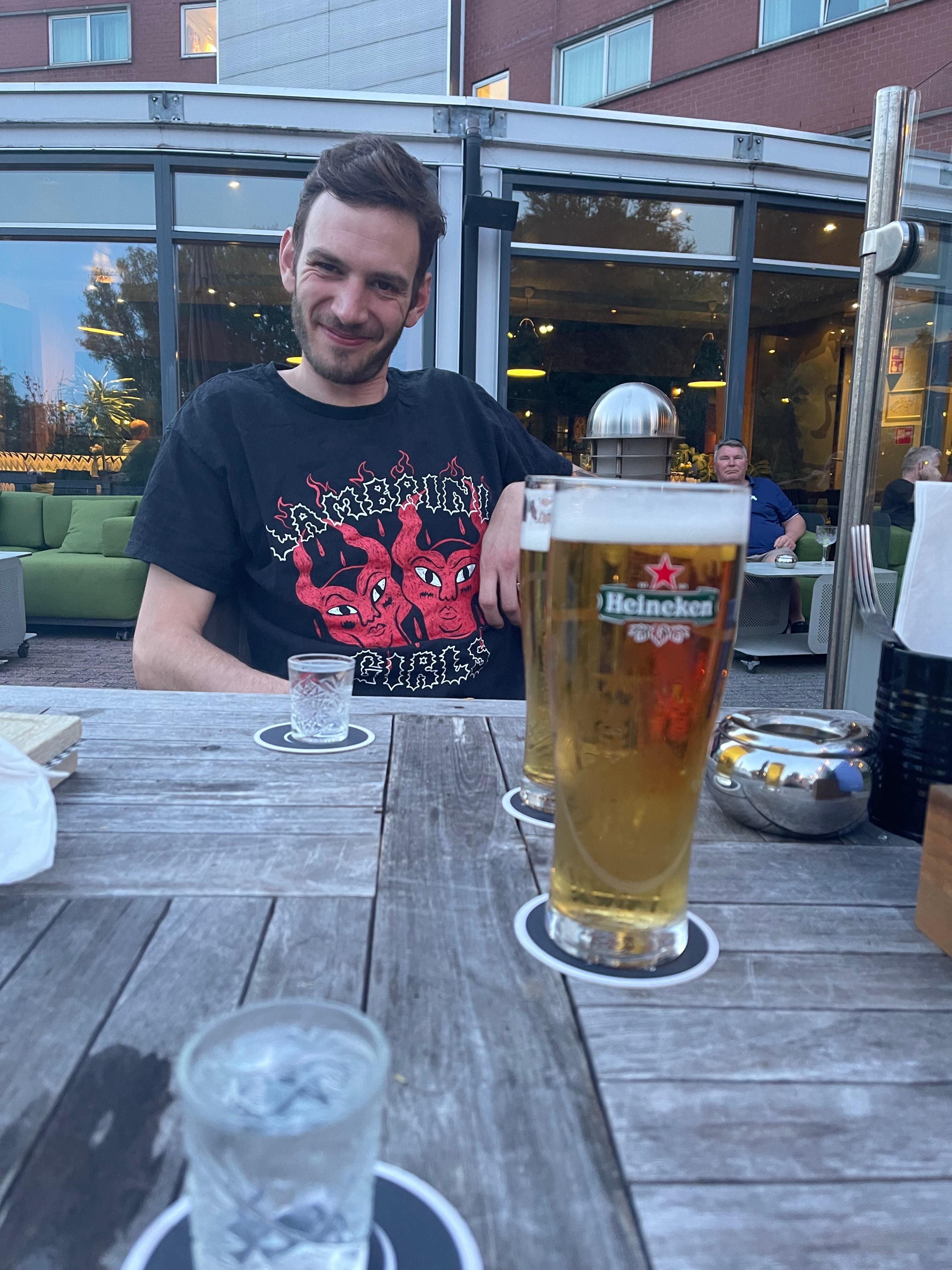 We spent a good amount of time at night on the patio