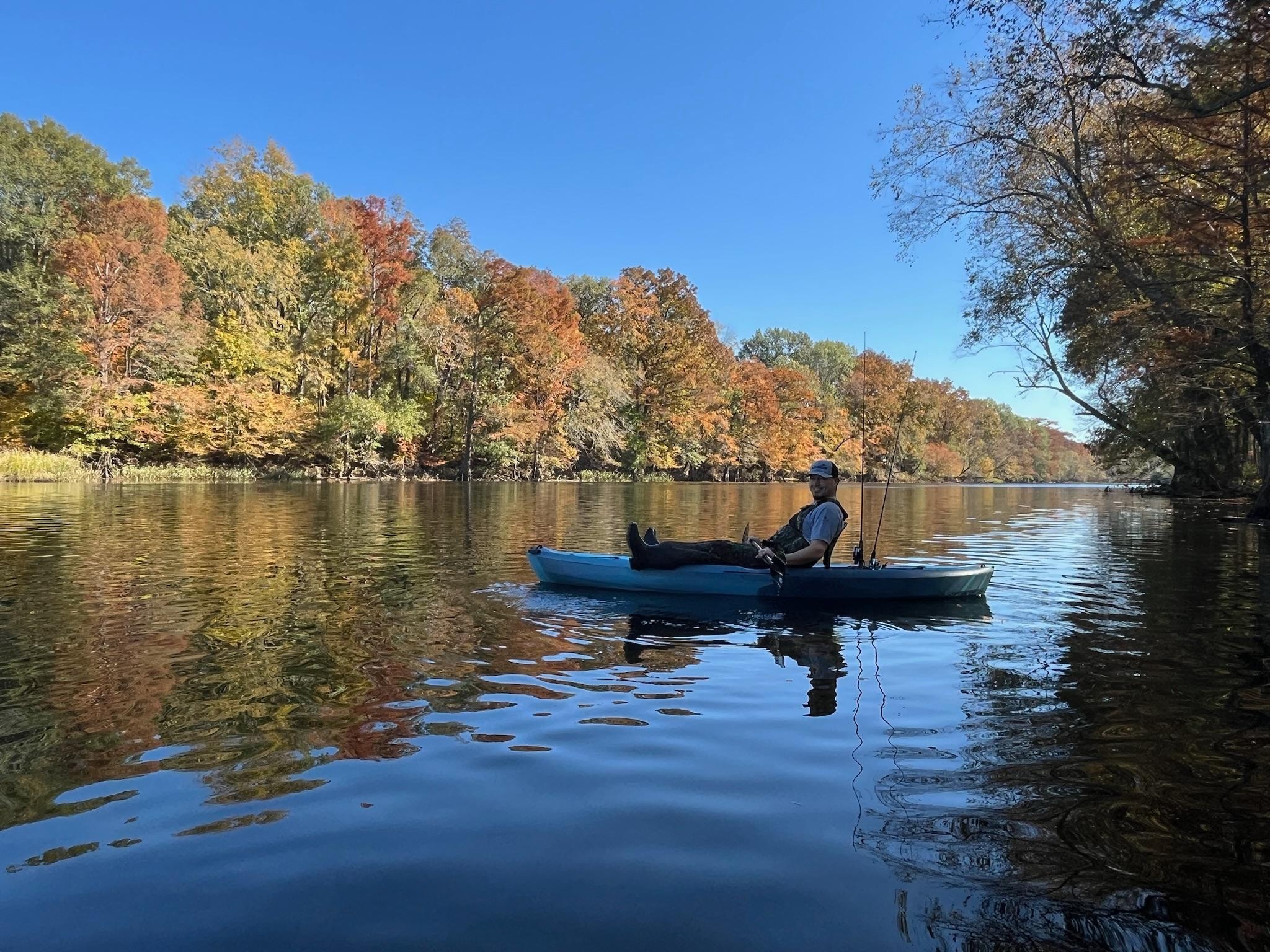 No fish in the river but had fun trying 