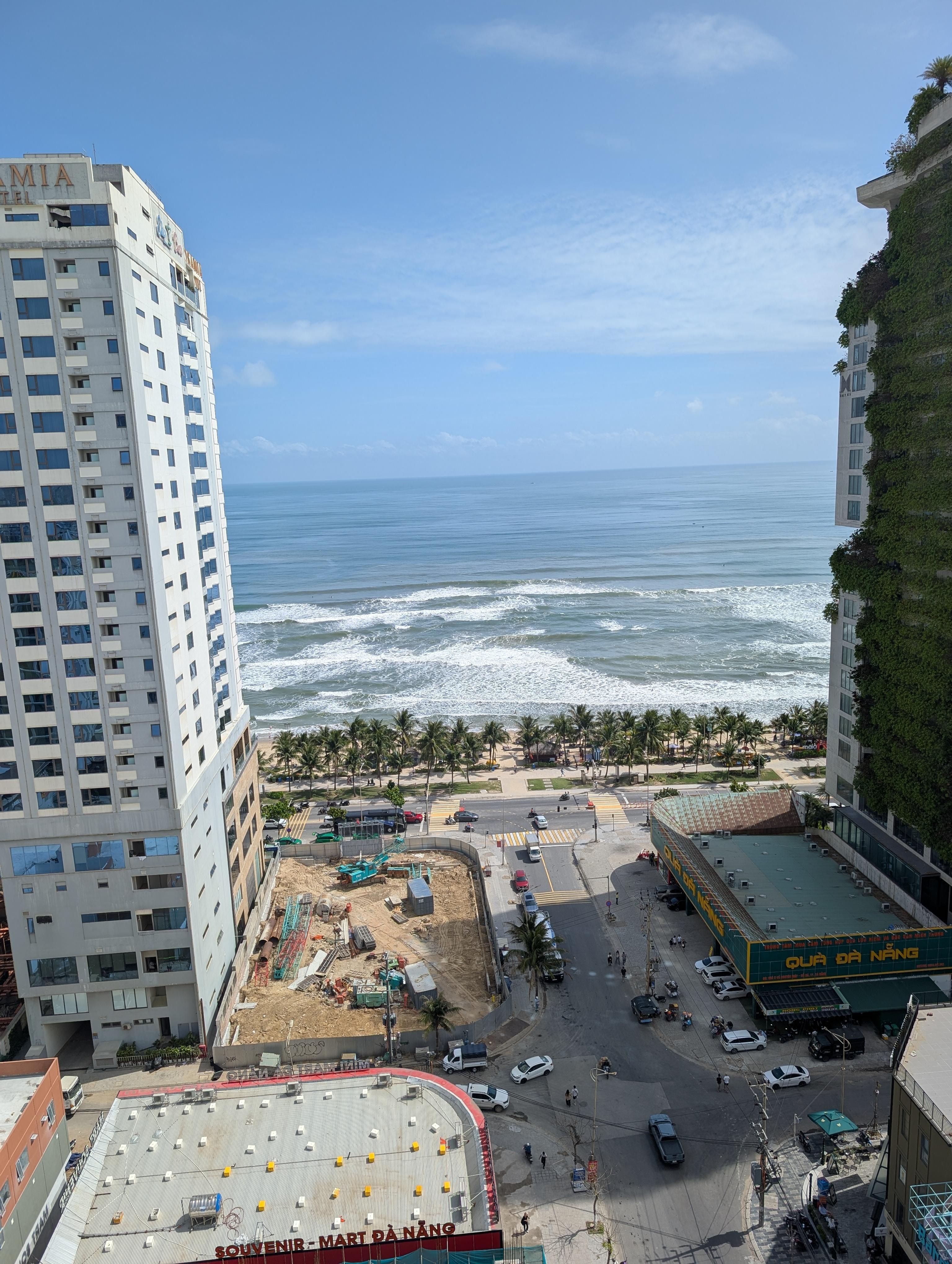 View of ocean from roof top pool