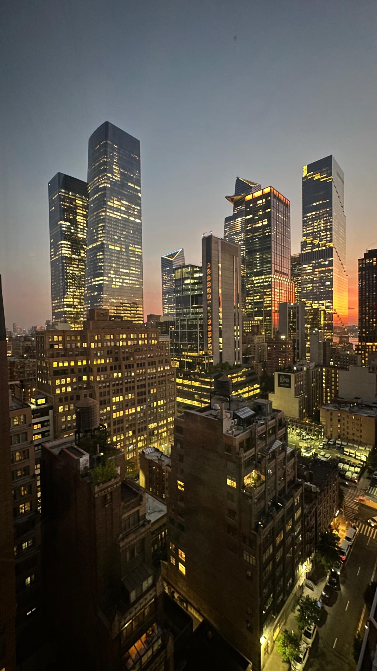 Vista desde la habitación en el piso 25 