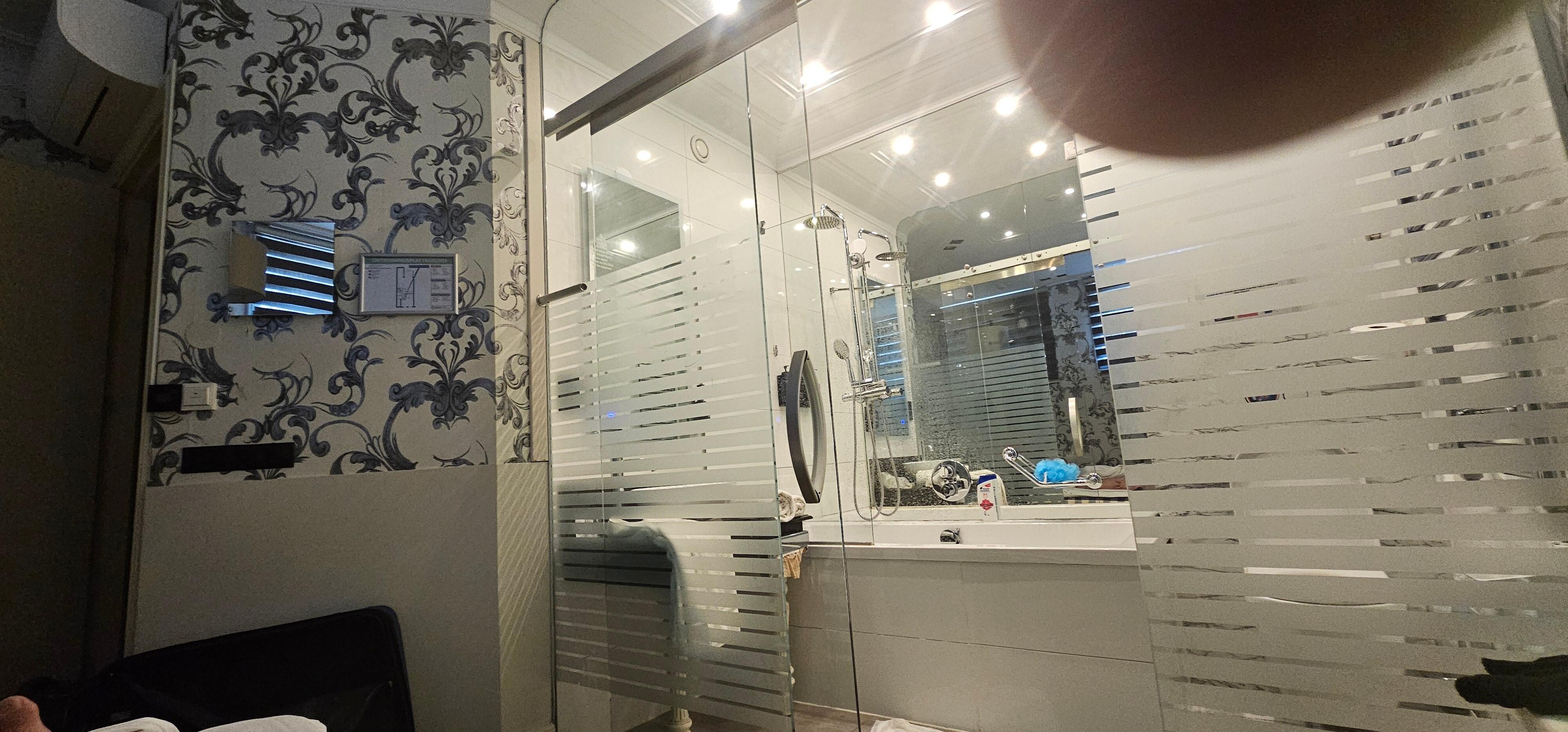 Looks like you can't see the toilet but believe me you can