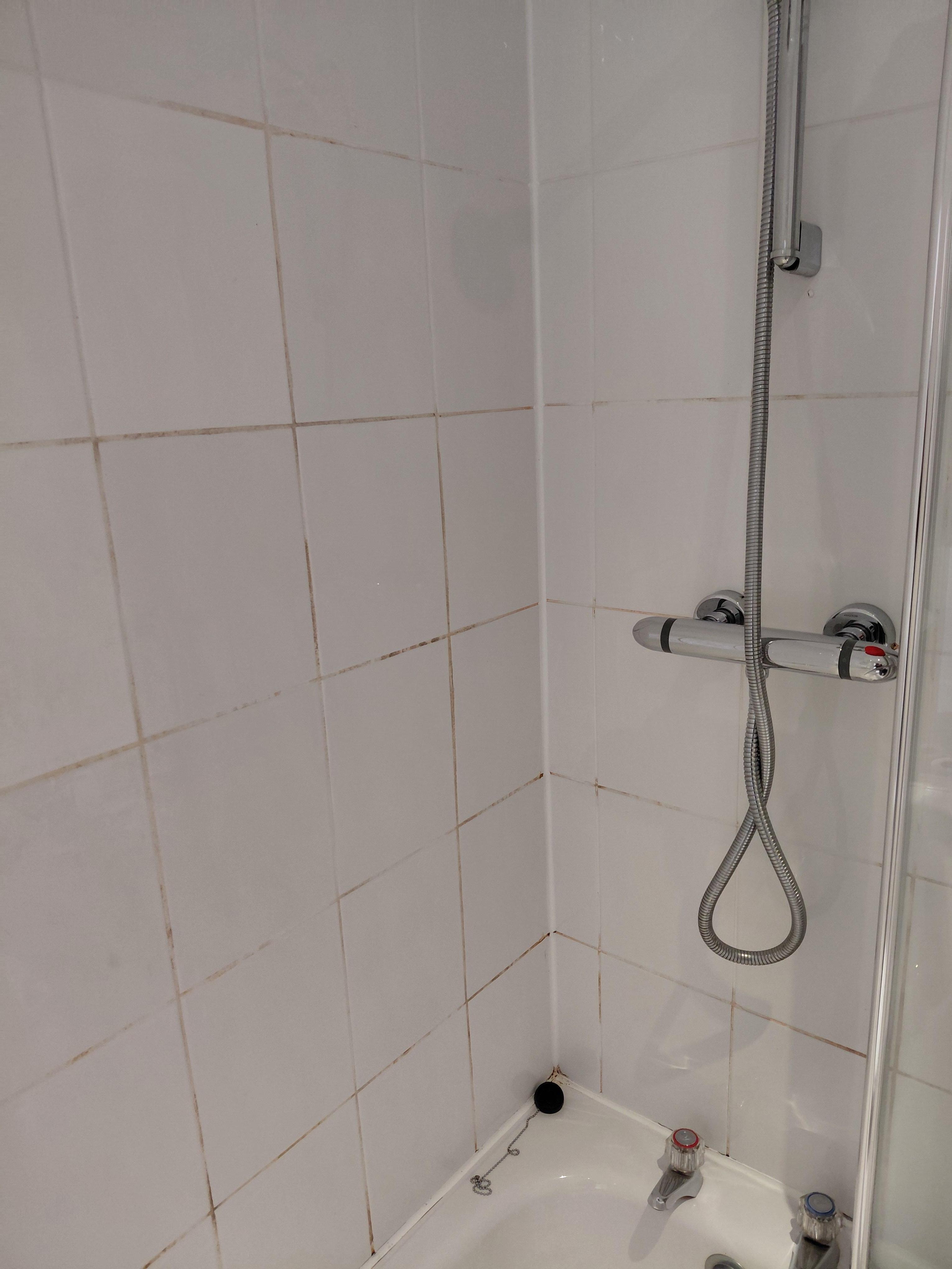 Dirty shower area