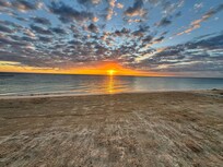 Sunrise at the beach near our room