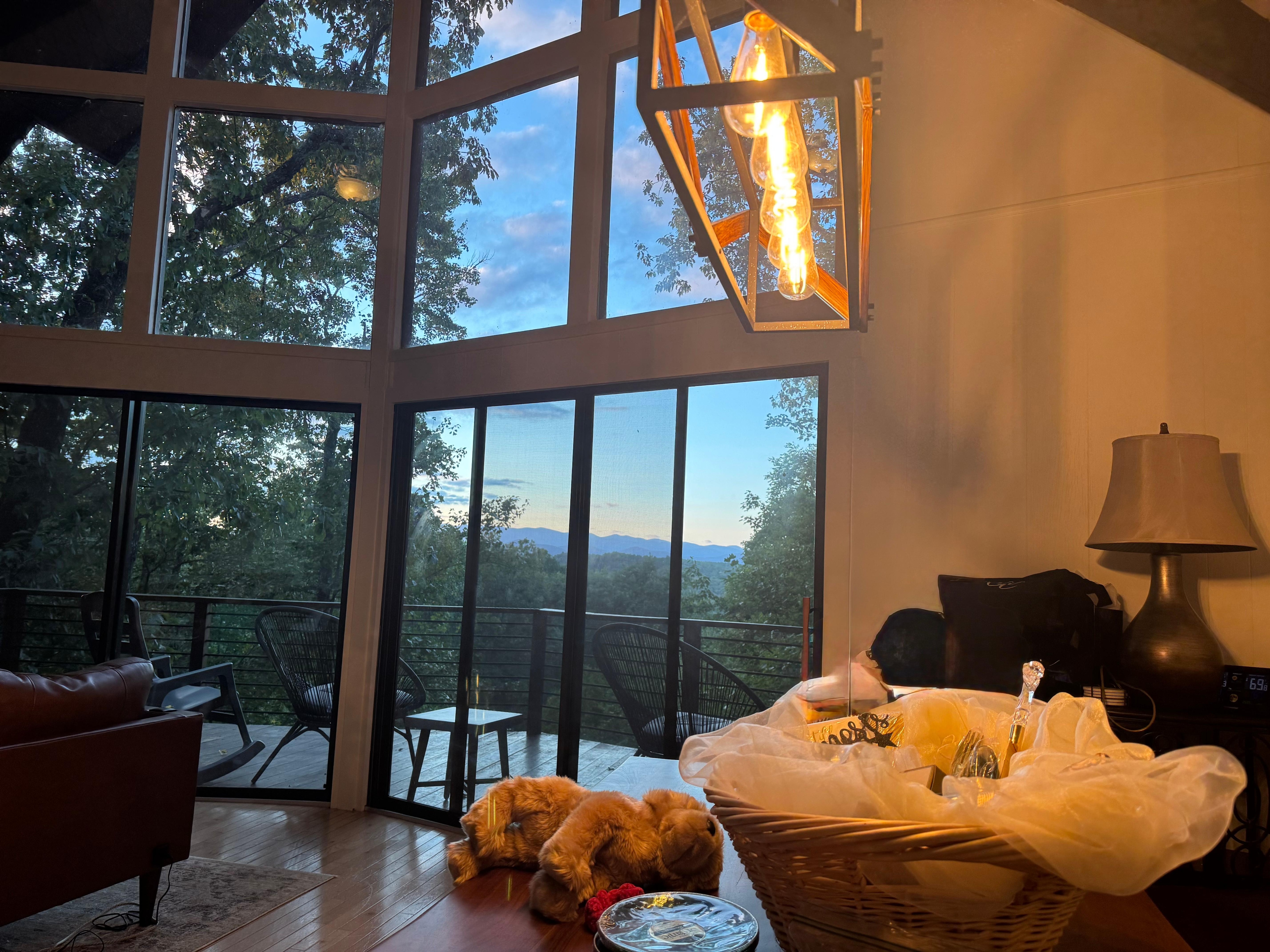 A typical morning sunrise in this cabin