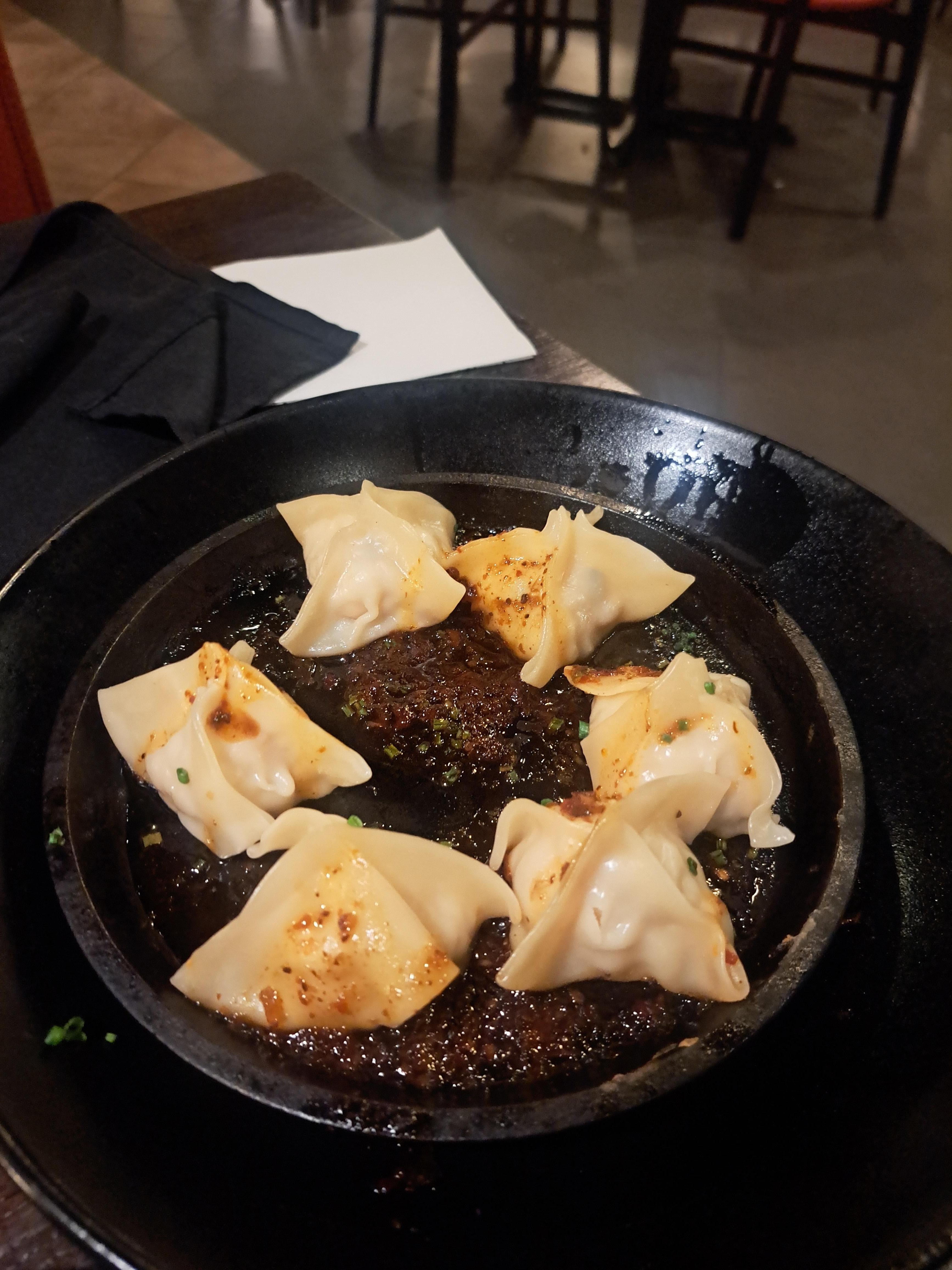 Delicious steamed shrimp dumplings. 