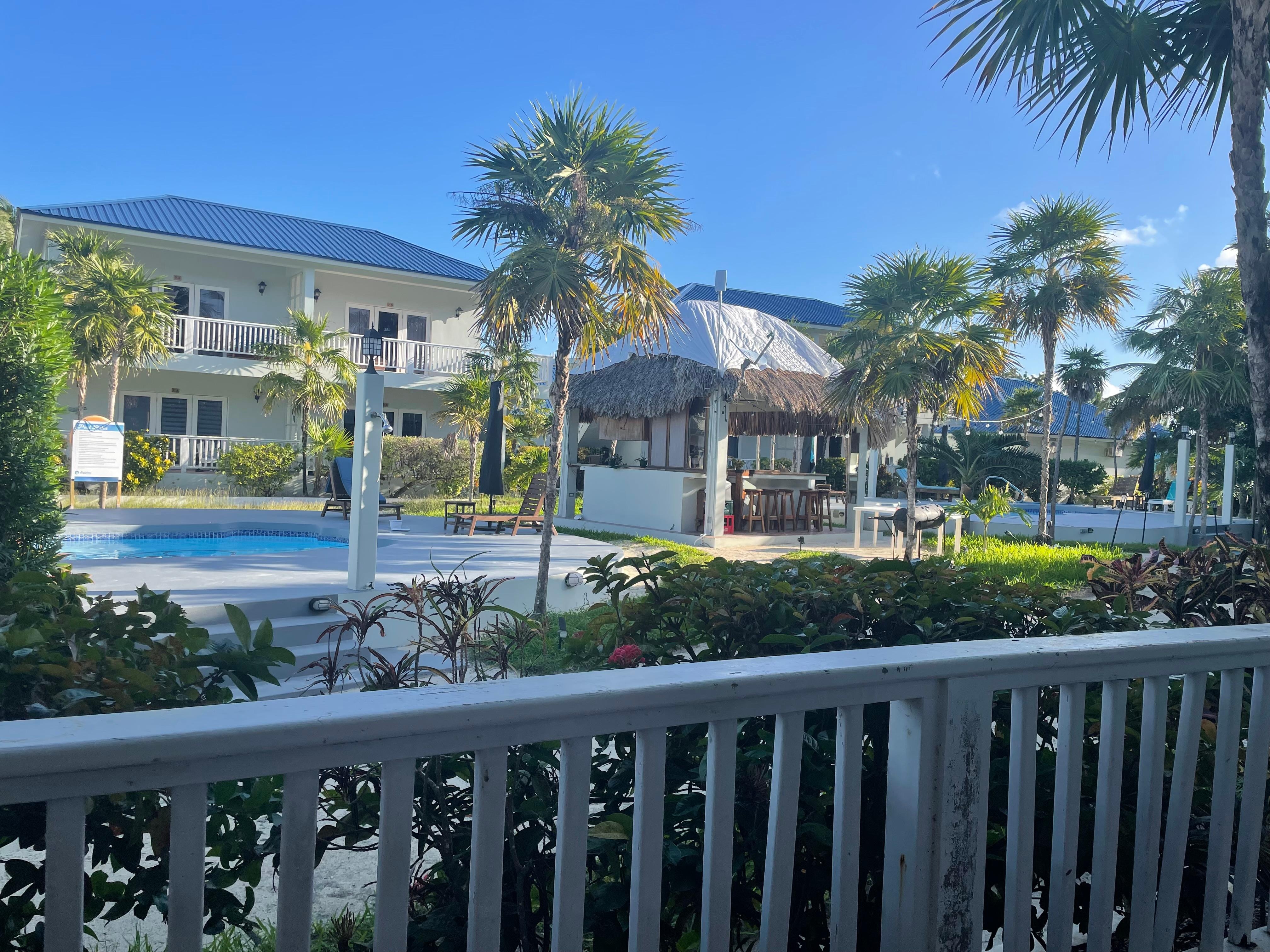 View from our poolside room.