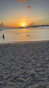 Sunset on the beach.