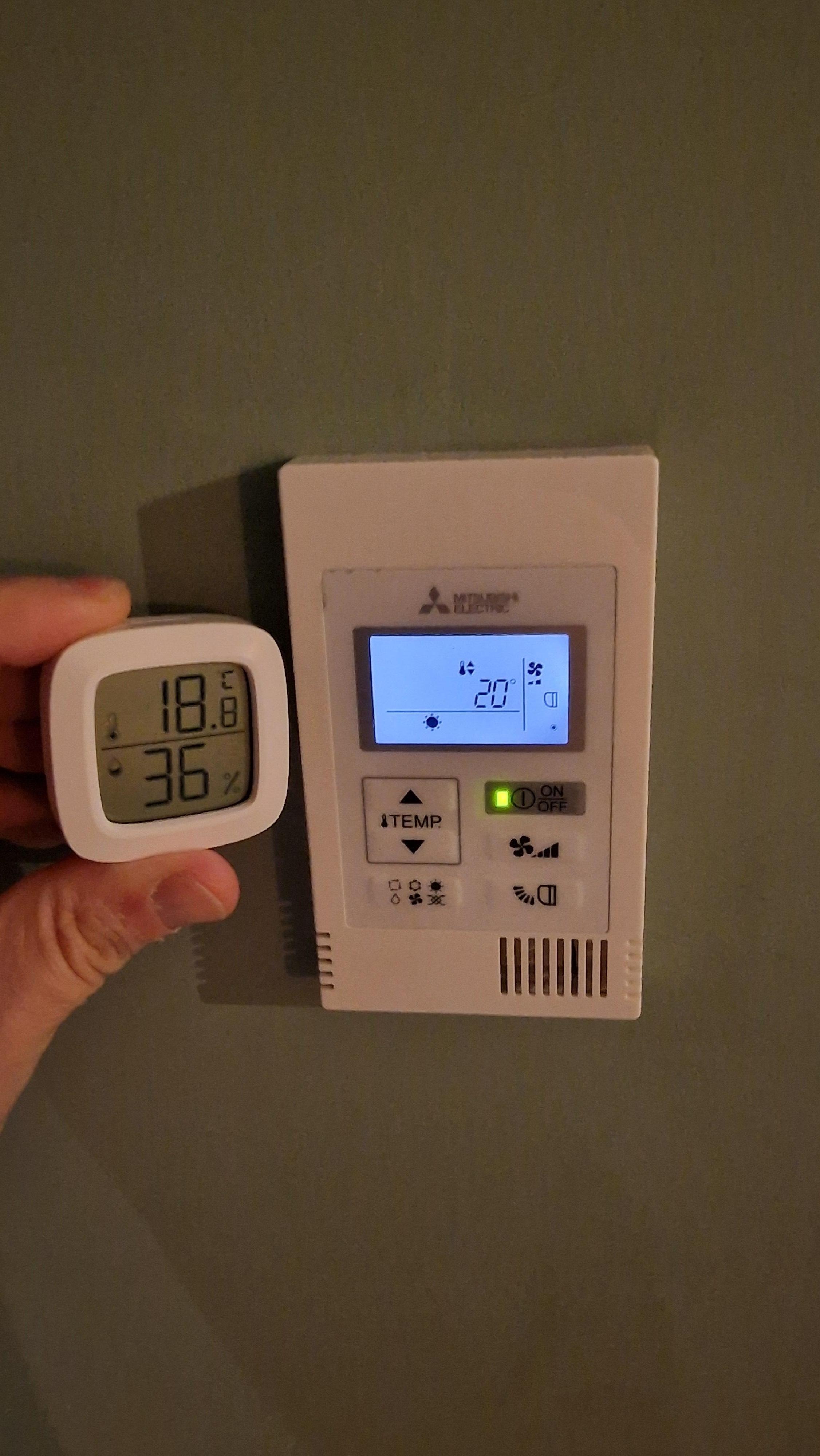 Maximum you can put is 20 degrees, however in reality it is less. In hallways was warmer than in room