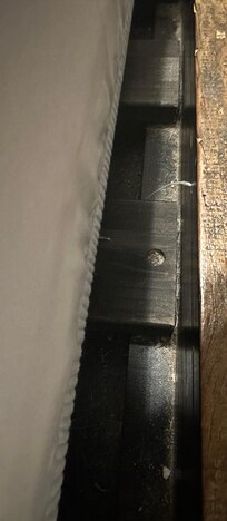 Bed frame-dirty like this all the way round. Wont let me add more pics.