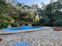 Pool area, looking toward the private backyard