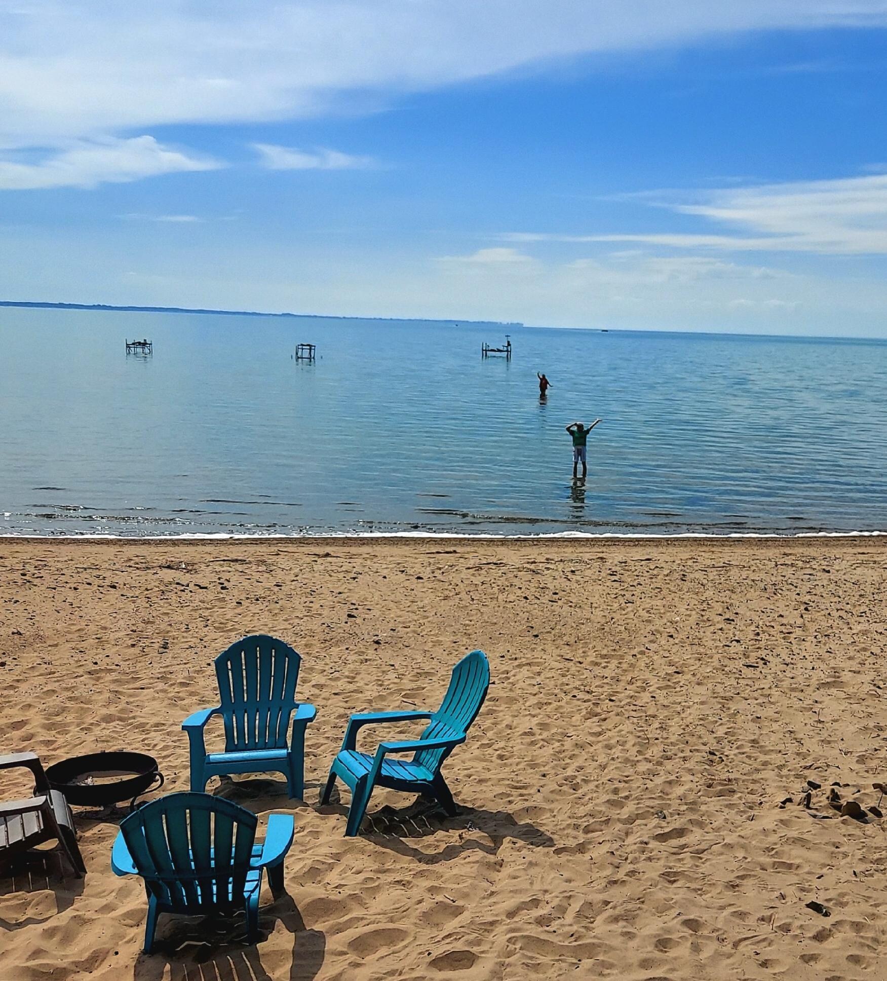 We waded out to the boat launches