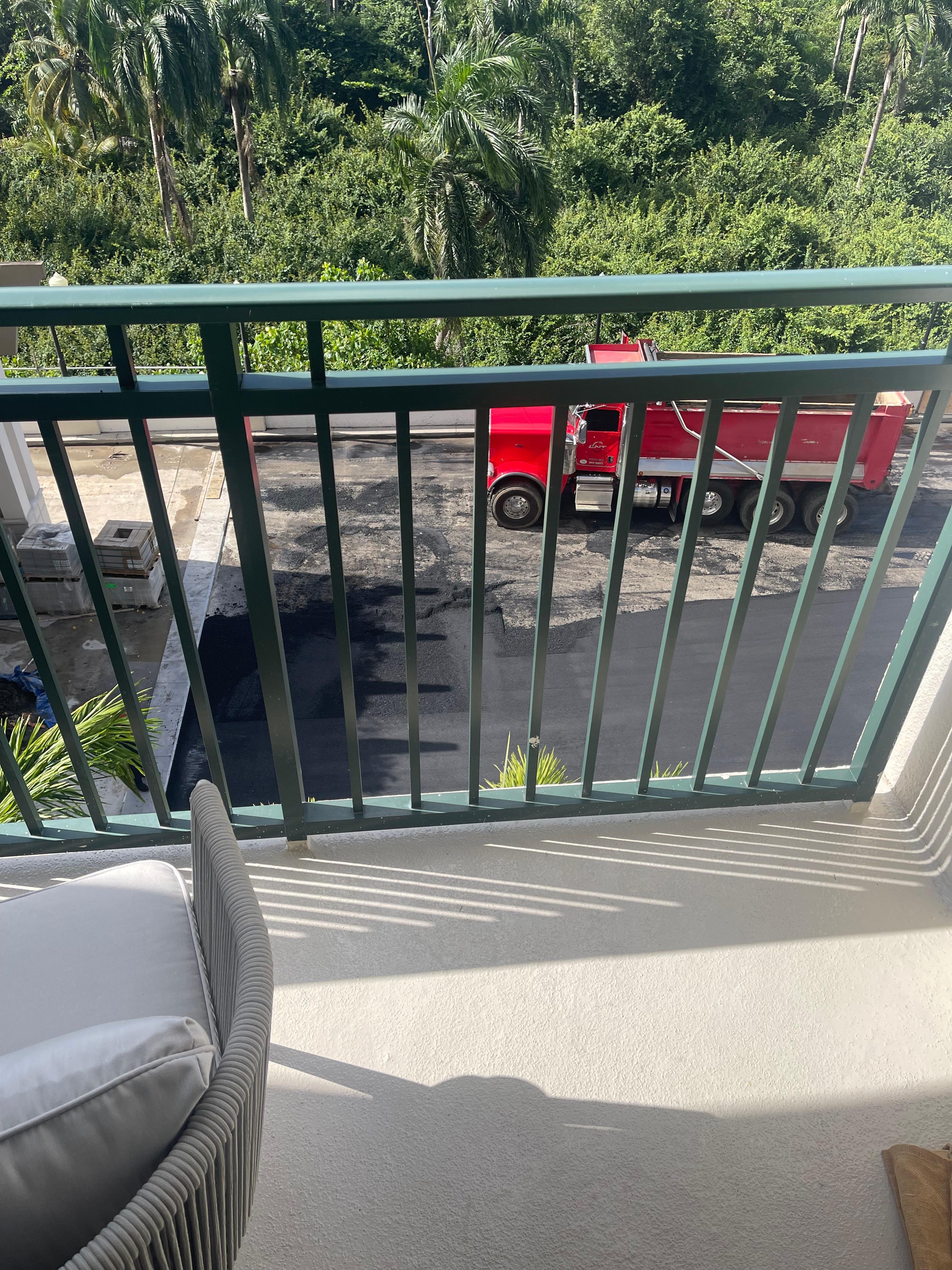 This was outside my room. So noisy. My parents room was under construction area with plastic in the hallway. 