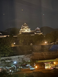 部屋から見える熊本城