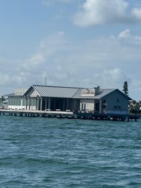 One of the buildings that used to have a pier great for fishing off of a boat