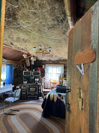 Interior of cabin… notice the Babie’s Breathe on ceiling with fairy lights to blink you to sleep